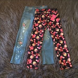 NWT Justice-Wallflower Floral Jean Bundle
